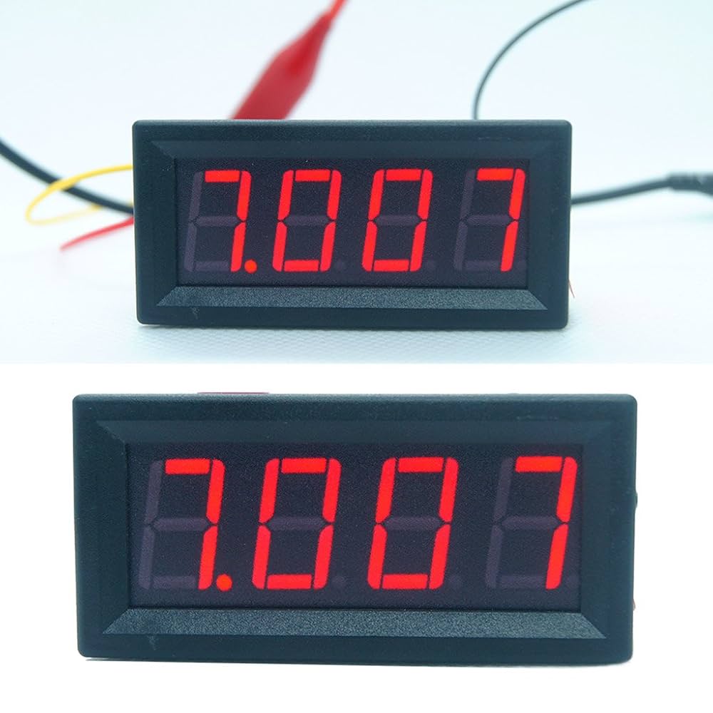 Amazon.co.jp: スーパーミニ0.56インチ4桁の電圧計100V For 13